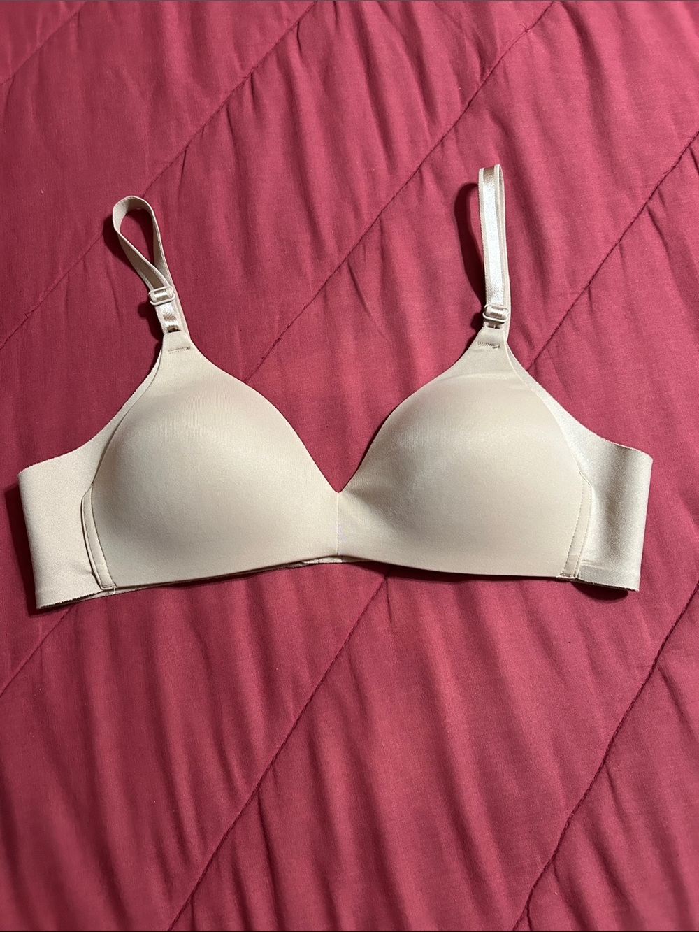 Warner's 34A Light Cream Molded Padded Cup - Smooth T-Shirt Bra